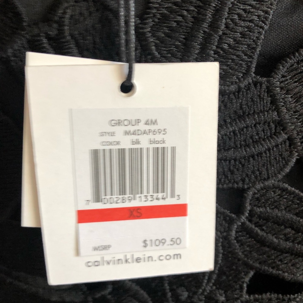 Calvin Klein Black Floral Lace Sleeveless Shell Top - Picture 8 of 16